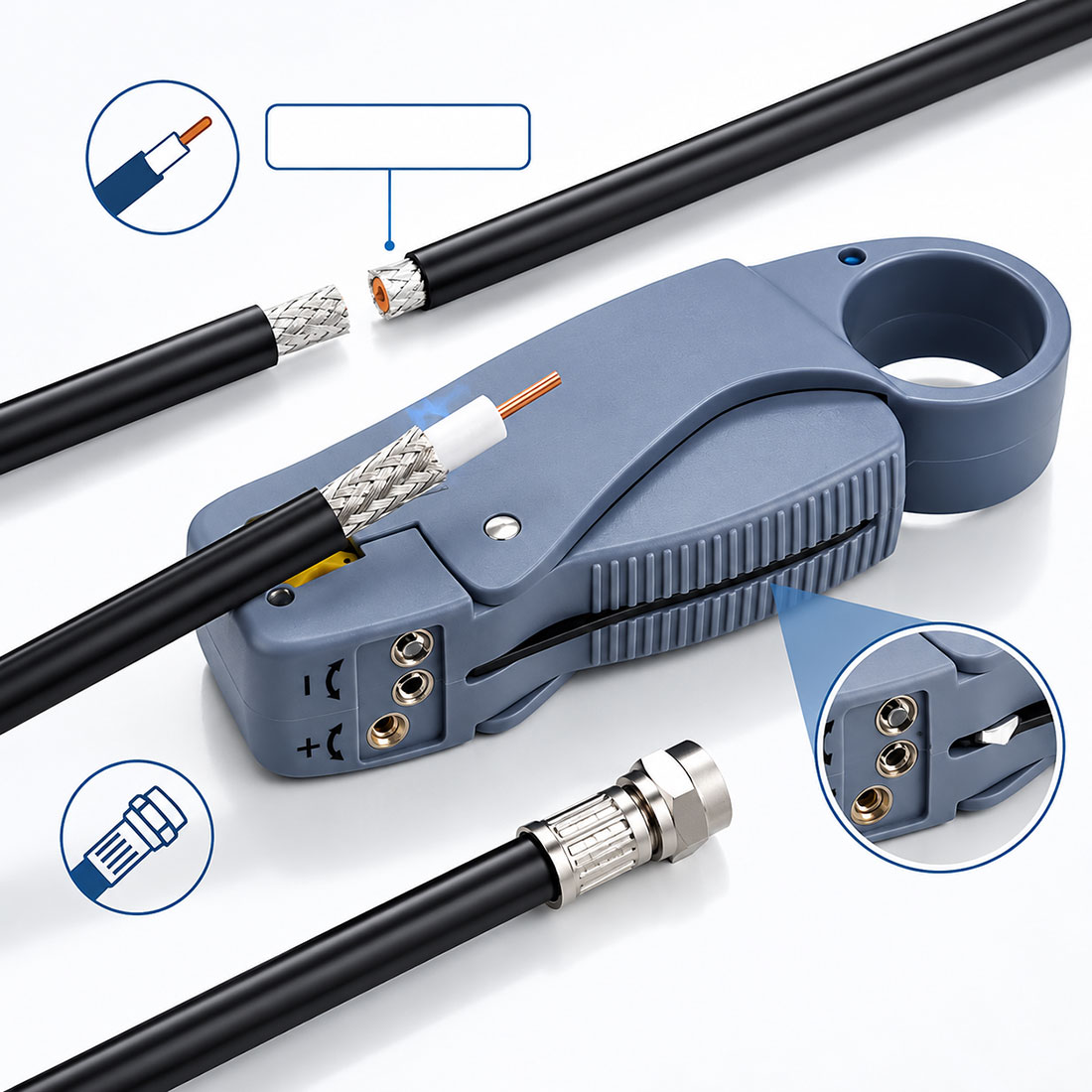 UN12184 Alat rotary coax RG58/59