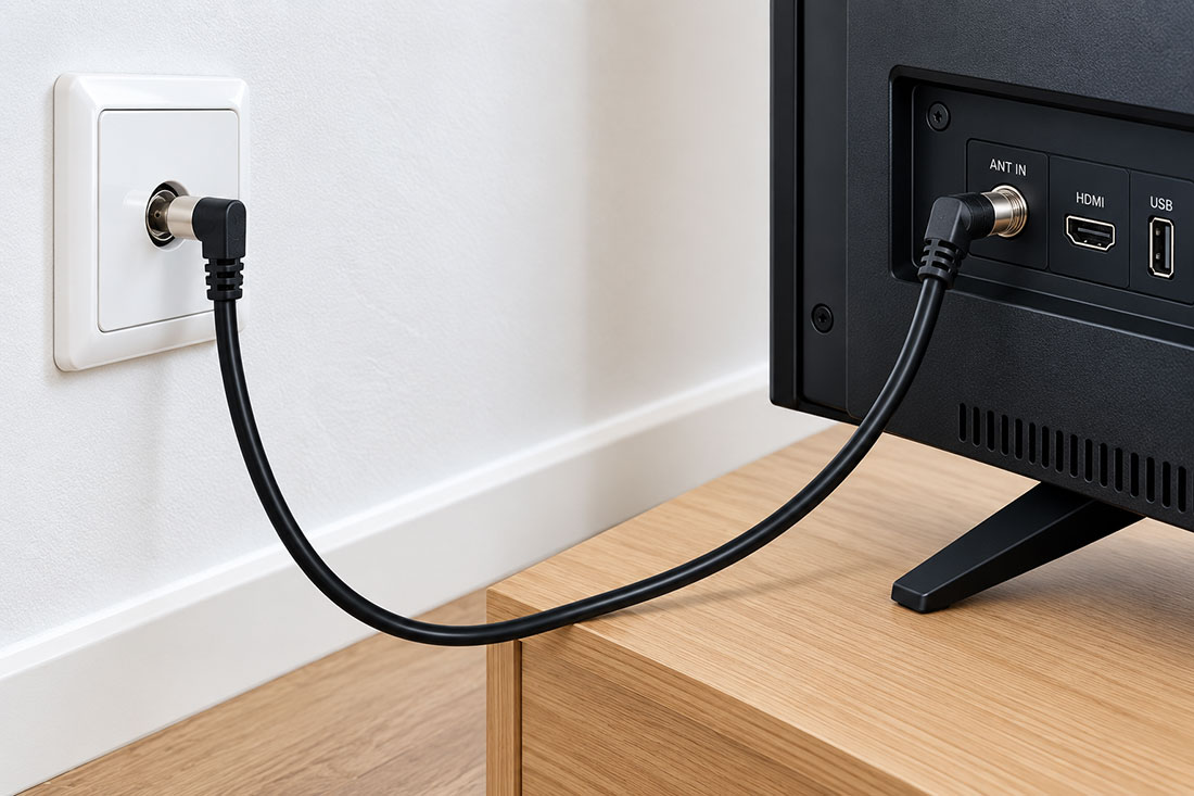 UN17013 APK50KC Antenski produžni kabel kutni 5m crni