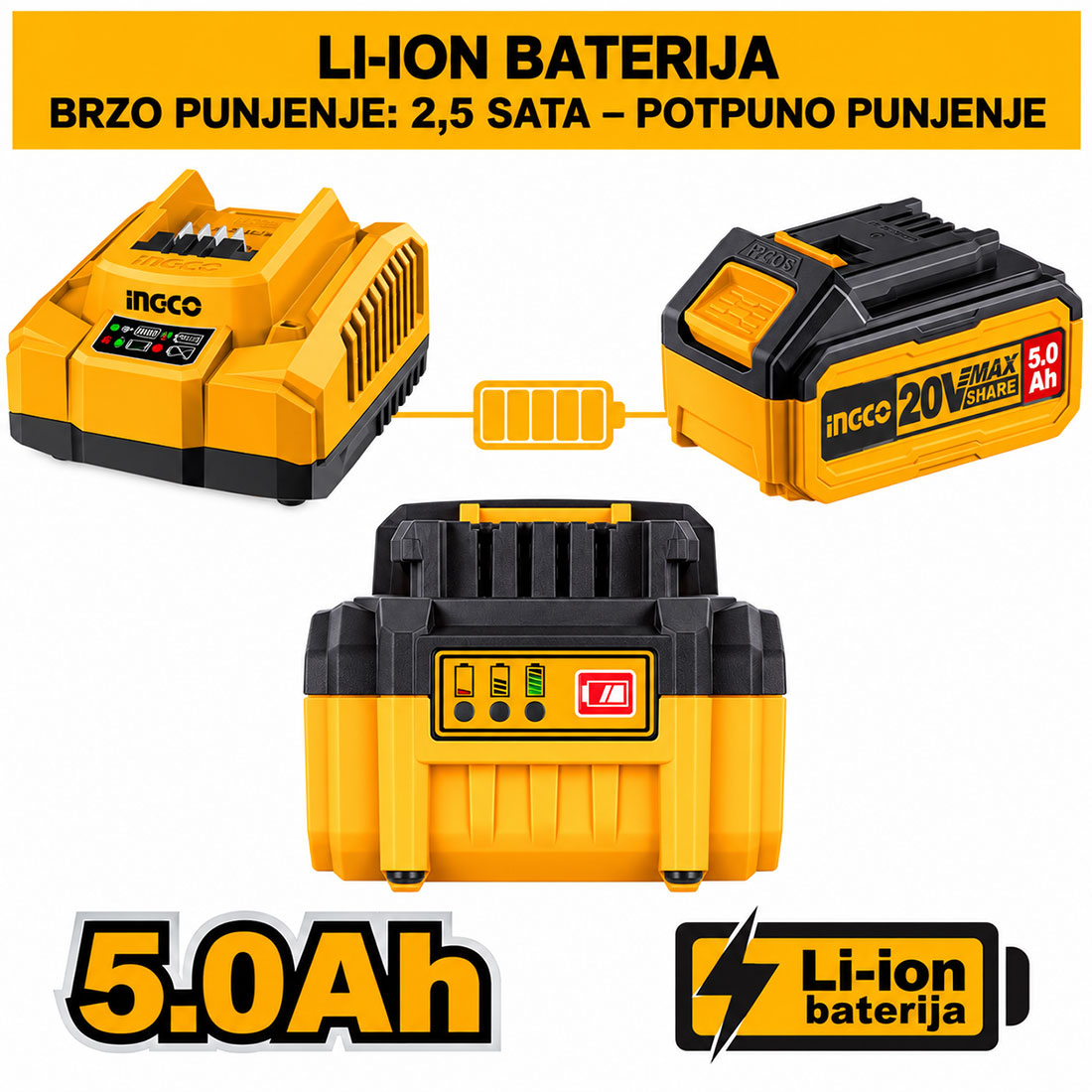 UN18026 Baterija 20V 5Ah FBLI2003