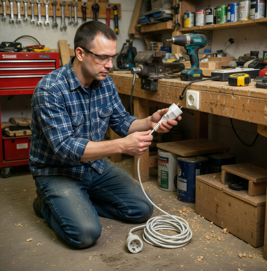UN15342 Kabel produžni 10met 1,5mm2-bijeli