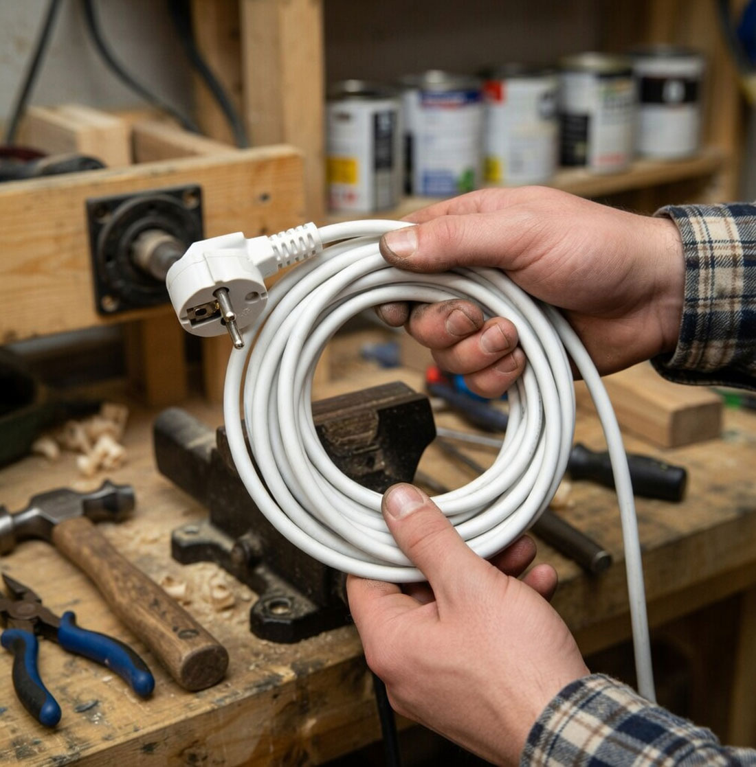 UN14928 Kabel produžni 5met 1.5mm2-bijeli