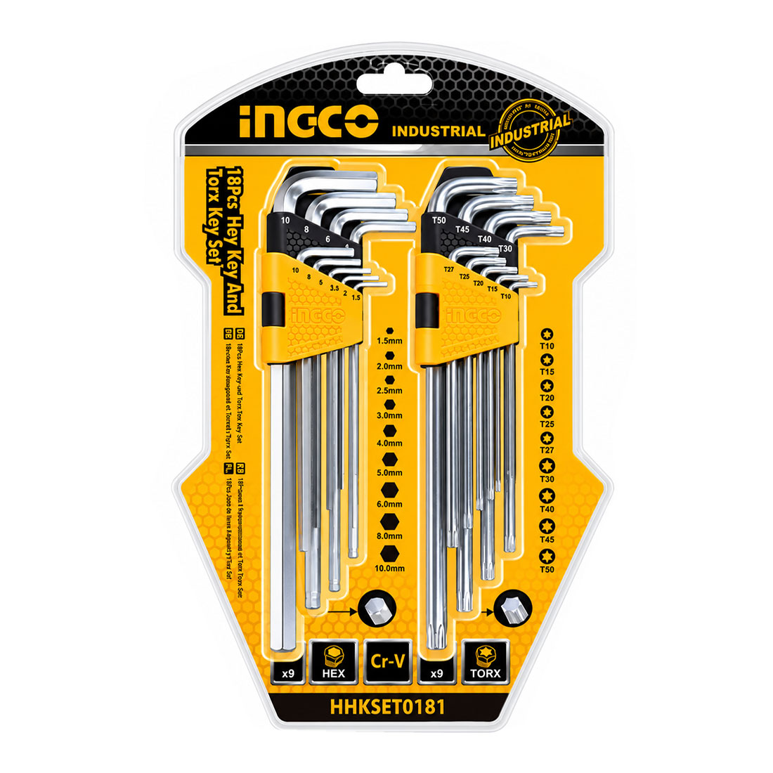 UN17645 Ključ imbus-torx set 18kom HHKSET0181 INGCO