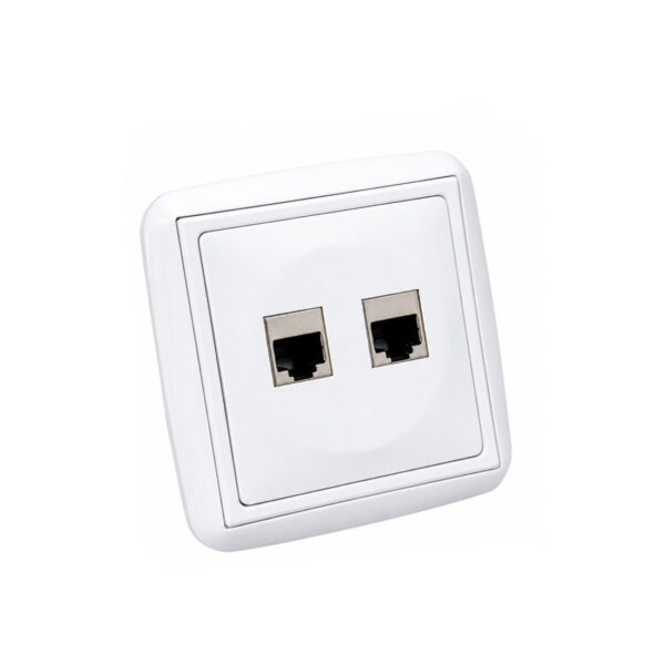 Kompjuterska utičnica dupla RJ45 Cat.5 WLT 1612