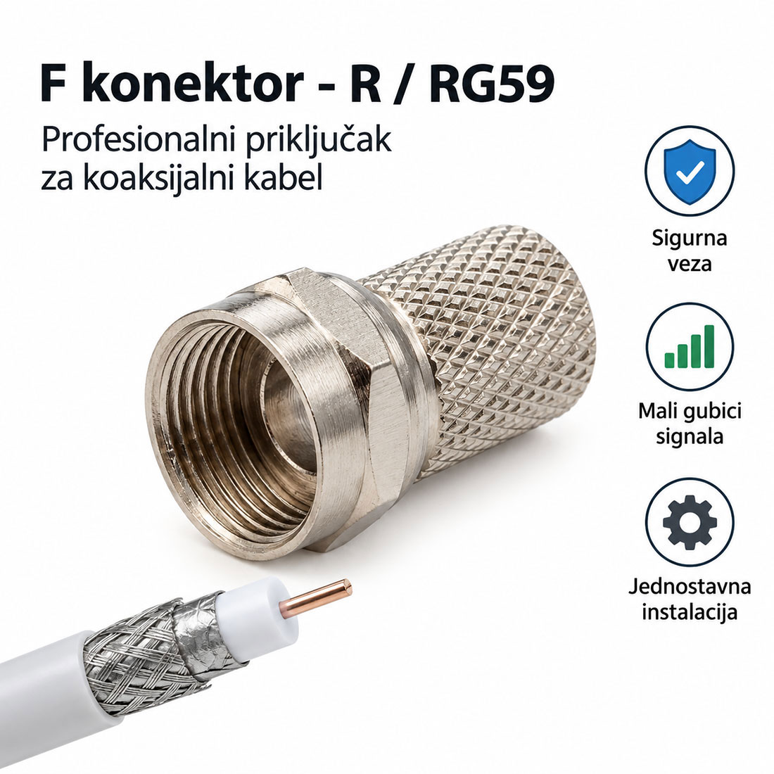 UN16582 Konektor F RG59 5mm