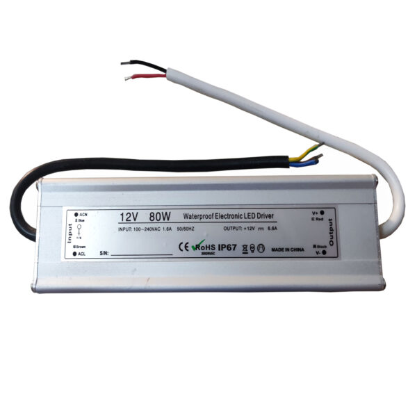 UN15424 LED Napajanje 80W IP66 230V/50Hz - DC12V/5-12A