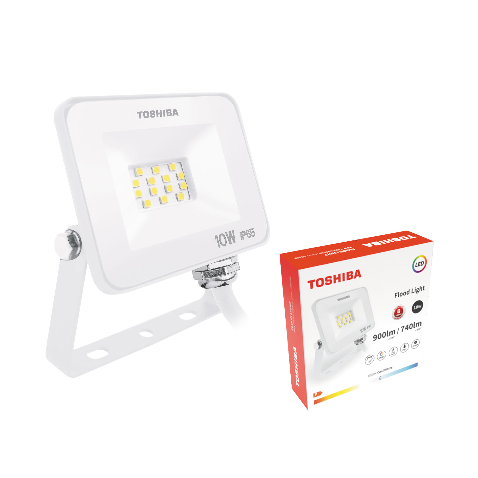 UN18199 Reflektor LED SMD  10W 6500K IP65 bijeli TOSHIBA