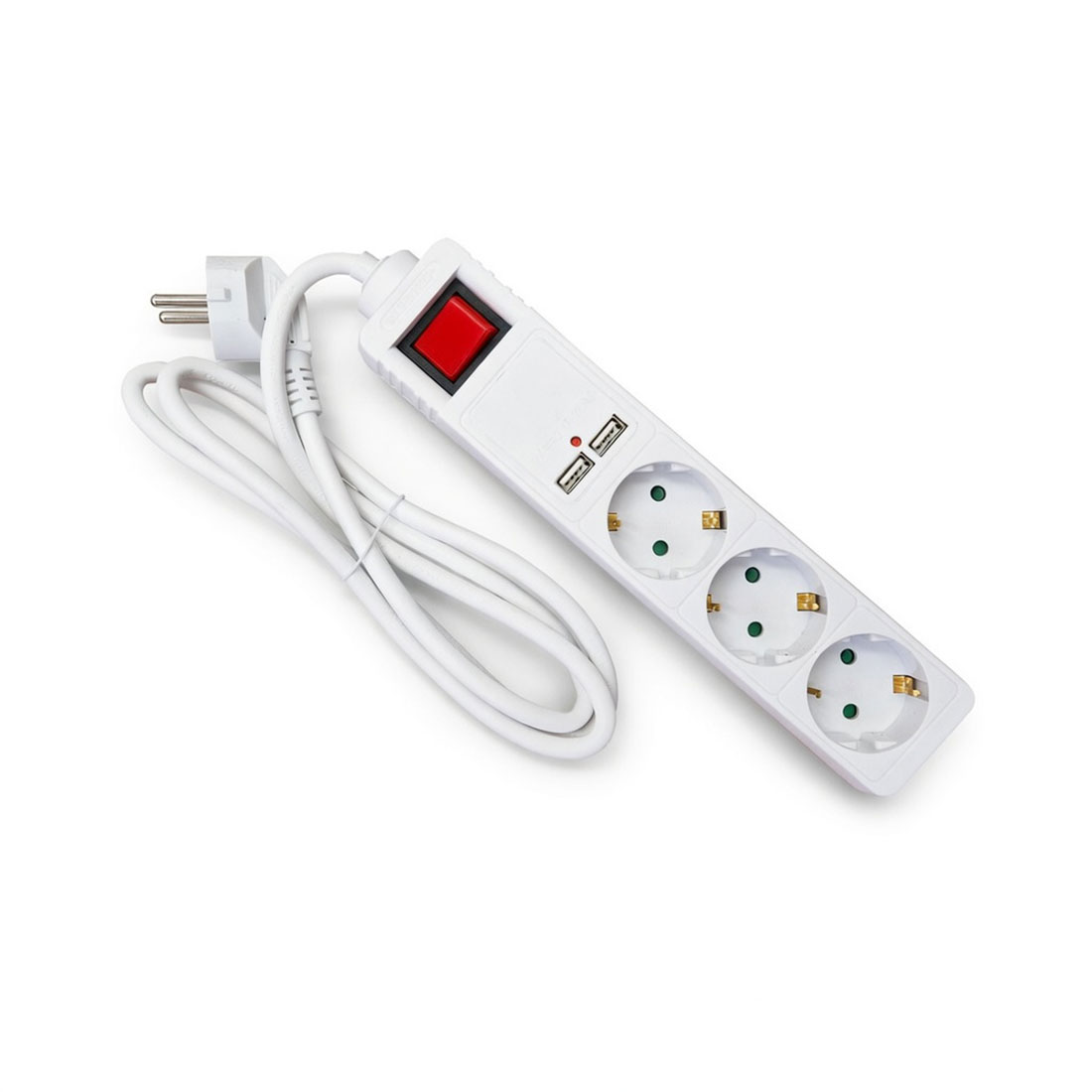 UN18068 PP315P 2USB 5V 2.1A produžna priključnica 3/1,5