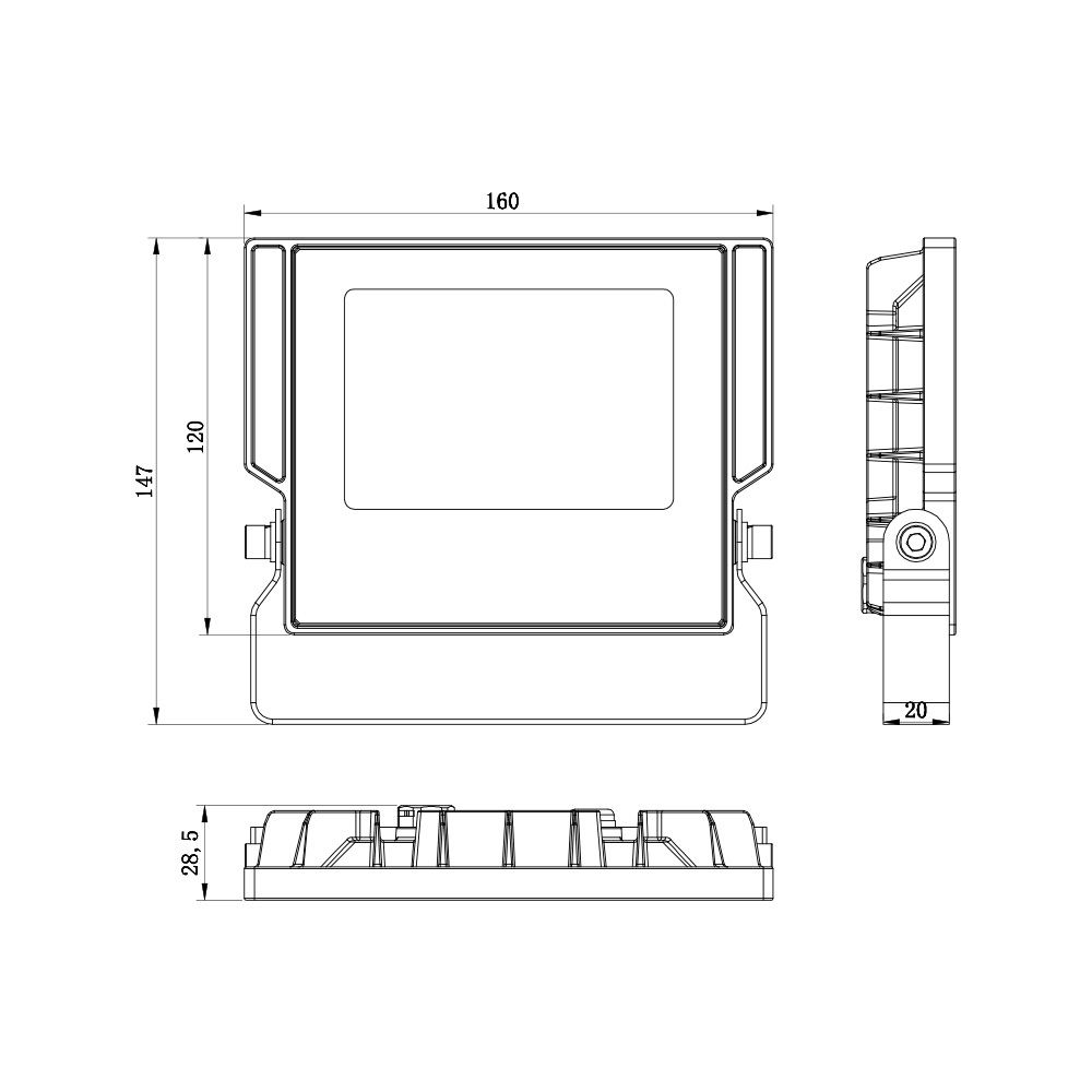 RTV0700004 Reflektor LED SMD  30W 6500K IP66 Aspire