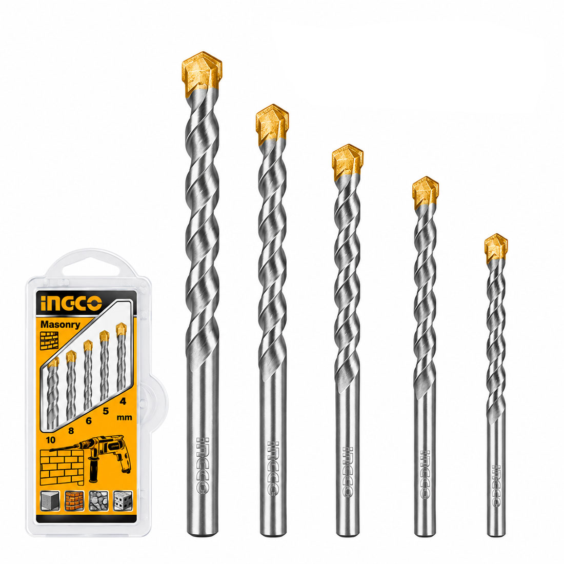 UN17531 Svrdlo za beton 5kom set - AKDB3055 INGCO