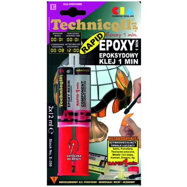 UN16301 Technicqll E-358 Ljepilo Epok Bezbojno E-358 2x12ml
