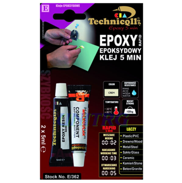 UN16303 Technicqll E-362 Ljepilo Epok 5min E-362 2x5ml
