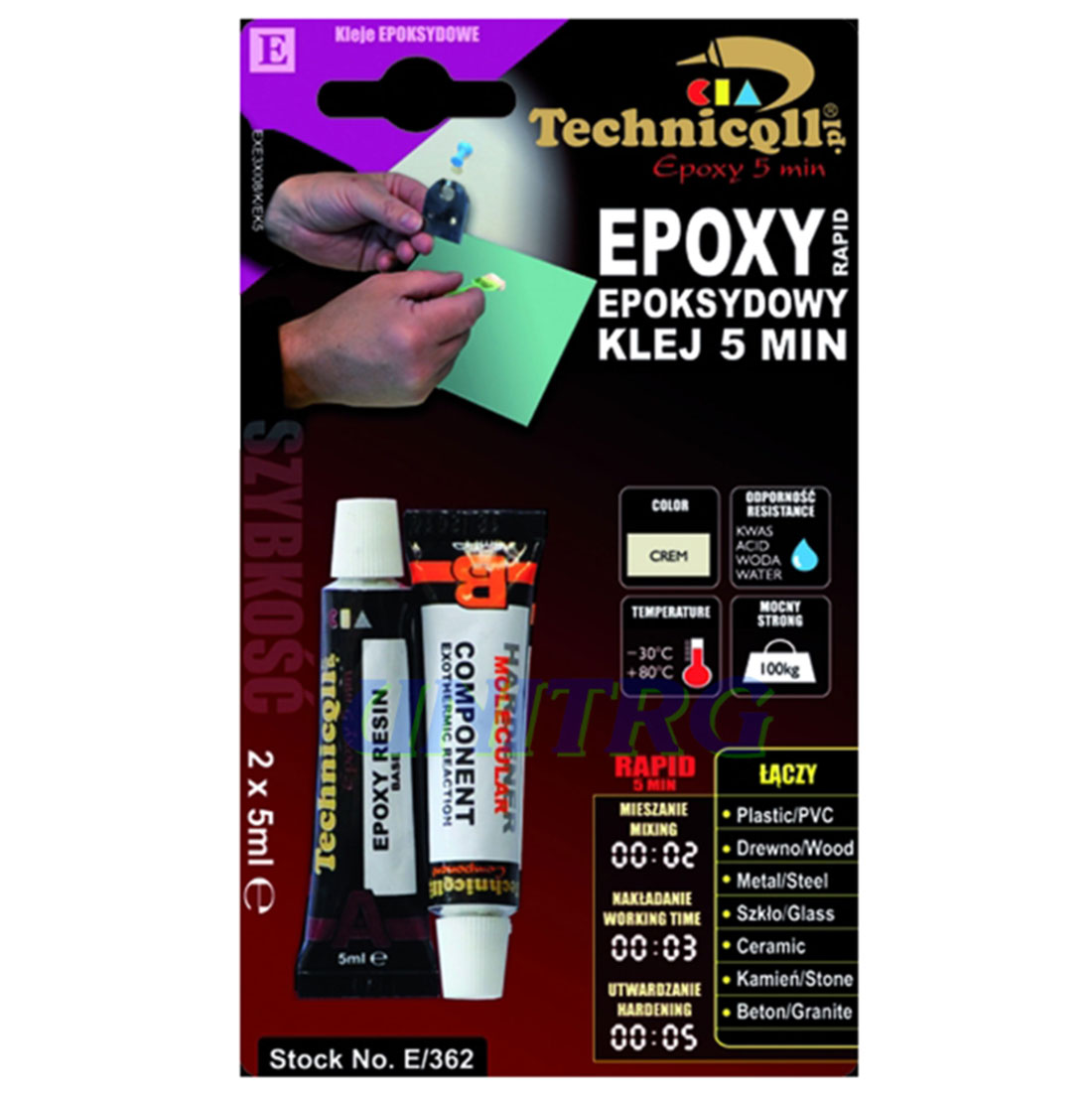 UN16303 Technicqll E-362 Ljepilo Epok 5min E-362 2x5ml