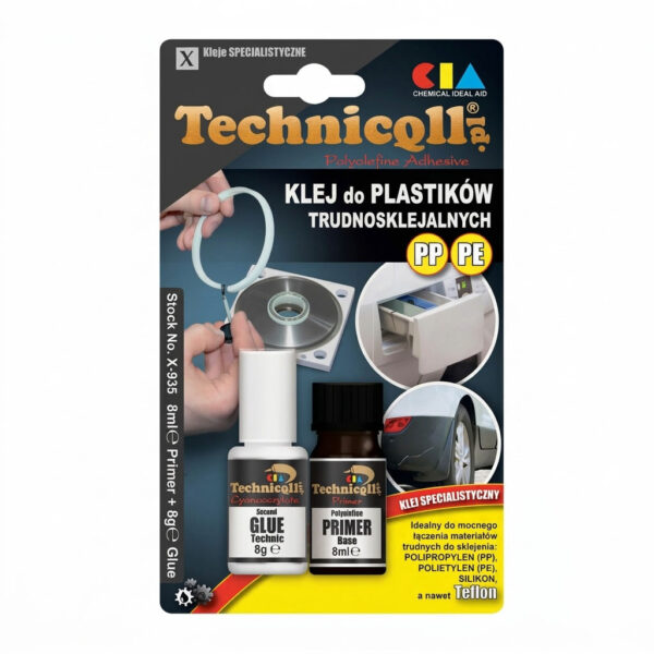 UN16384 Technicqll X-935 ljepilo za PP,PE i PTFE 8g+8ml