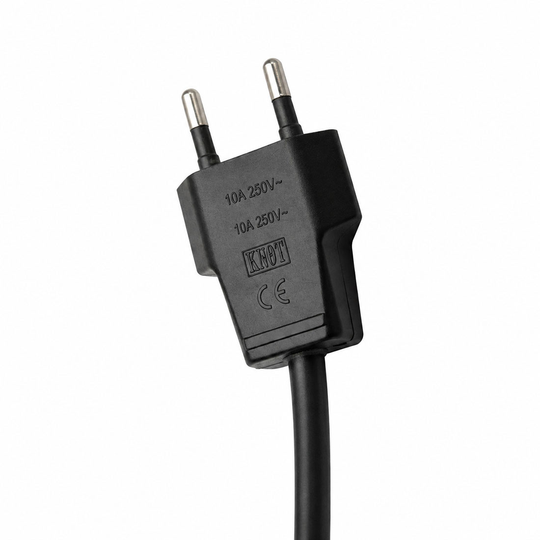 UN17682 Utikač plosnati 2p crni WT1001CZ