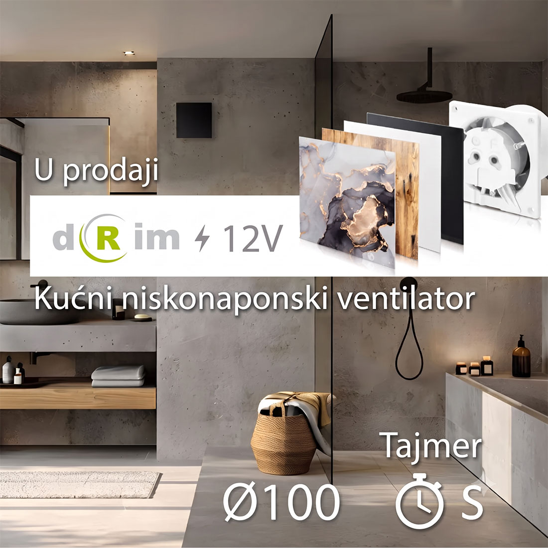 UN17485 Ventilator AirRoxy dRim 100 TS