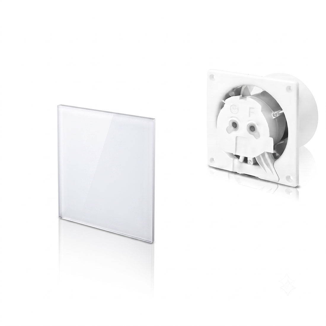 UN17285 Ventilator panel dRim 100 bijeli staklo