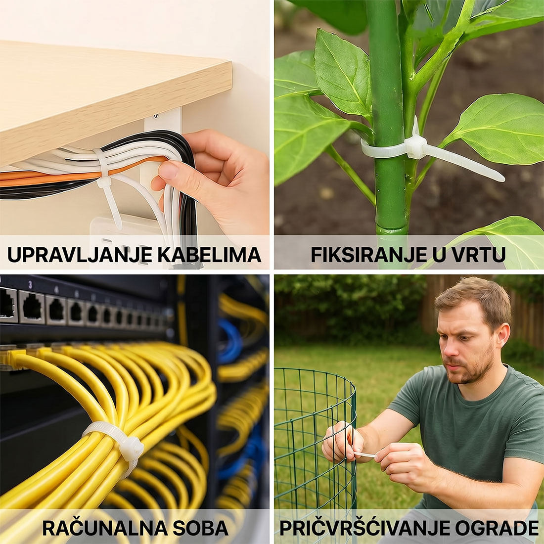 Kabelska vezica 450x7,5 / 100